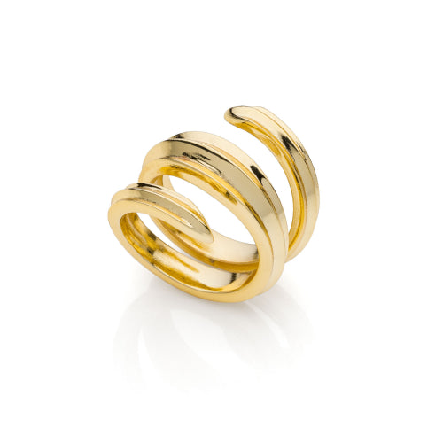 Anillo espiral dorado Unoaerre