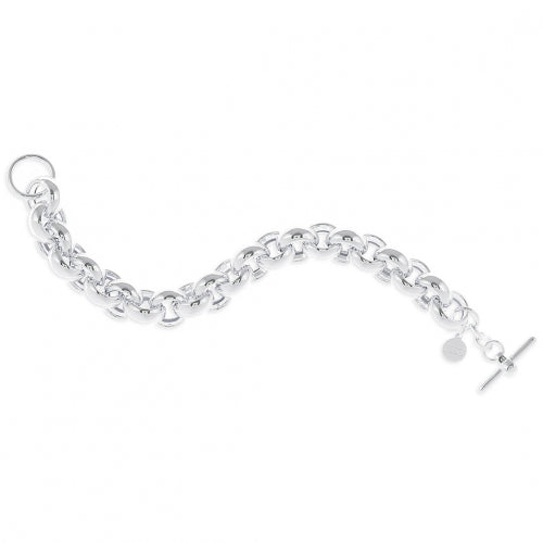 Pulsera de bronce plateado Unoarre