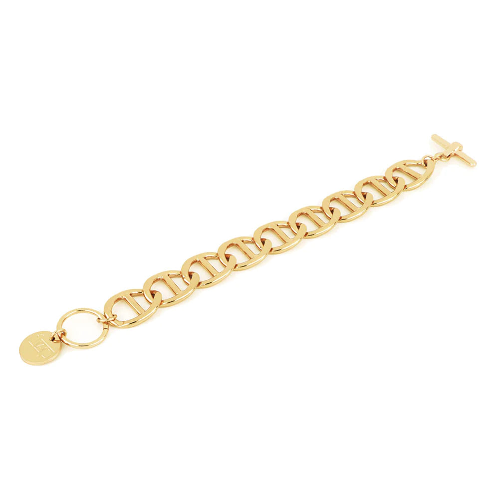 Pulsera Traversino de bronce dorado Unoarre