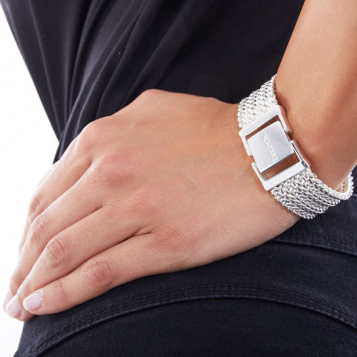 Pulsera de bronce plateado Unoarre