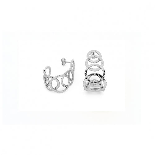 Aros círculo de orecchini plateado Unoarre