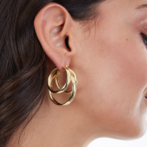 Aros de bronce dorado Unoarre