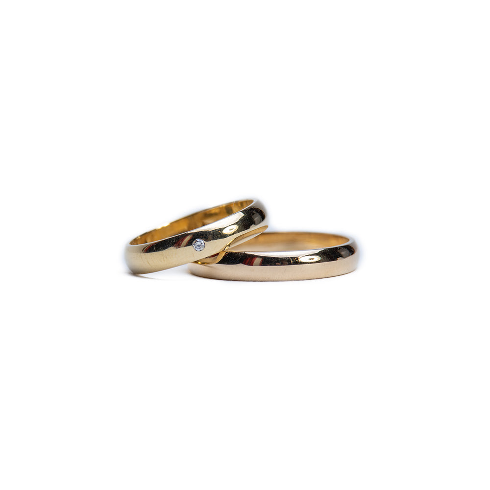 Anillo Argolla de Matrimonio con Diamante / 402