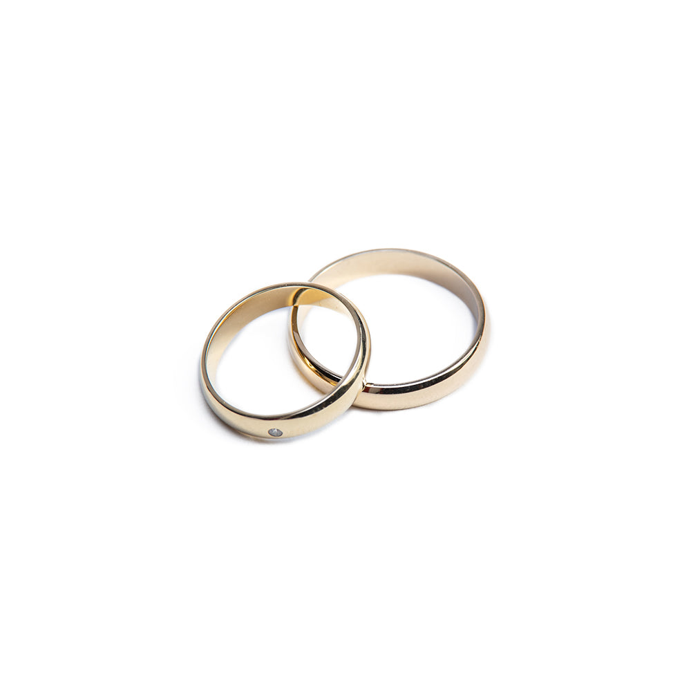 Anillo Argolla de Matrimonio con Diamante / 402