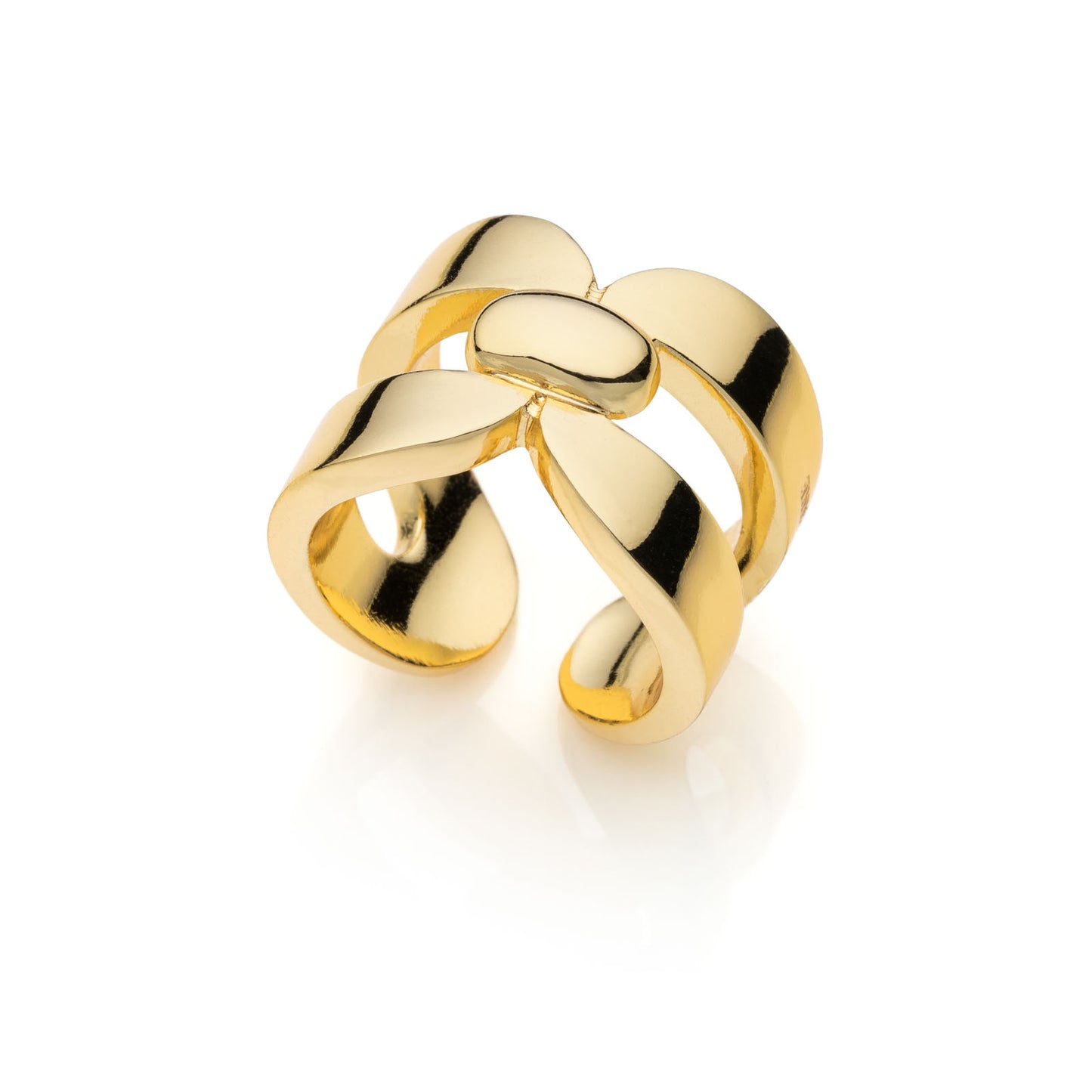 Anillo Nudo de bronce bañado en oro Unoaerre
