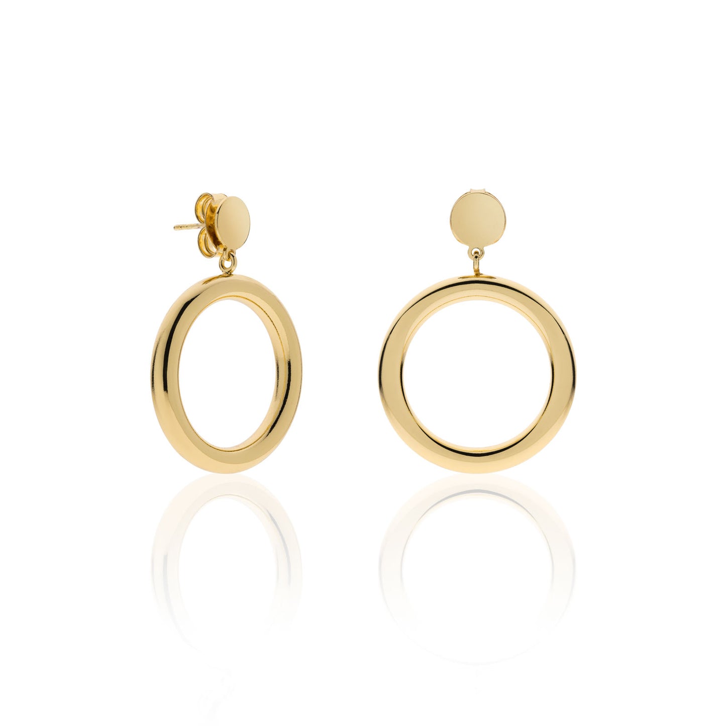 Aros Cicular baño oro Unoarre