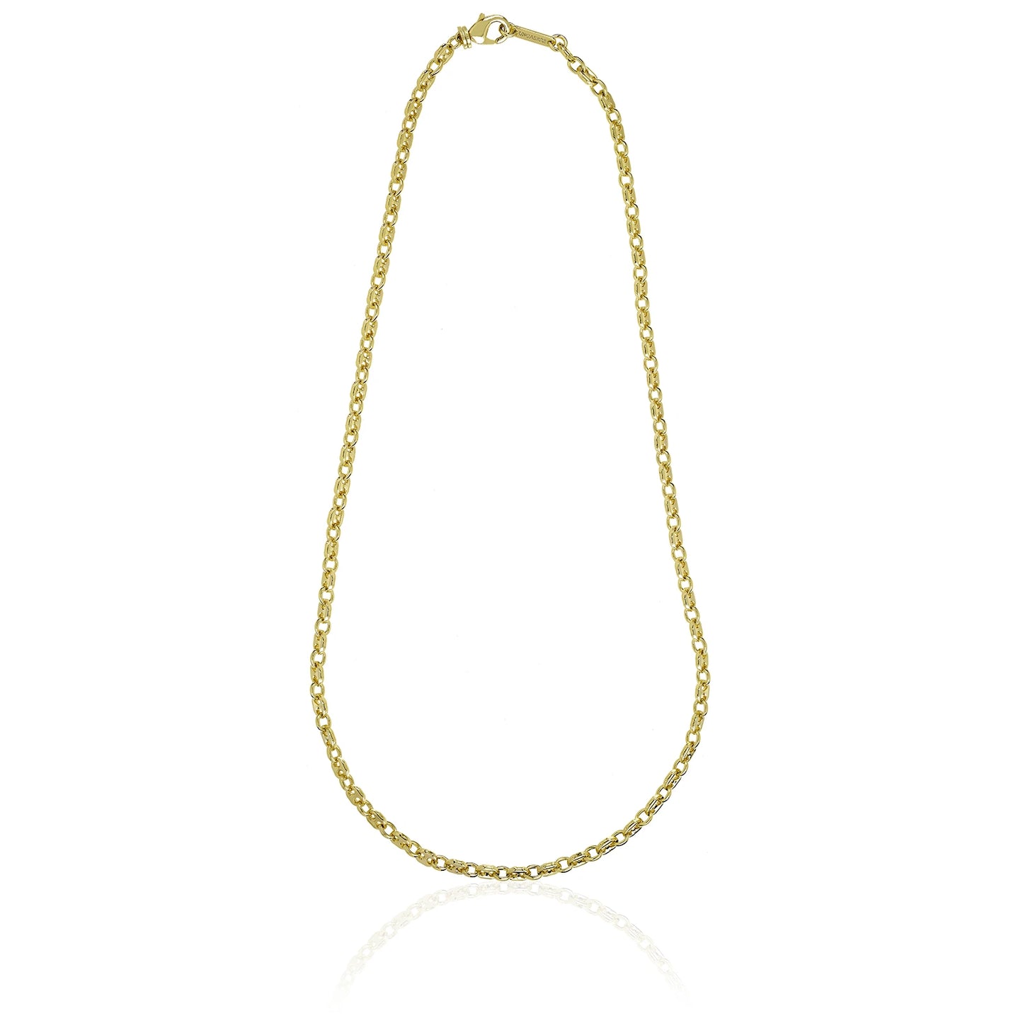 Collar Cadena Diseño baño Oro 24 Kilates