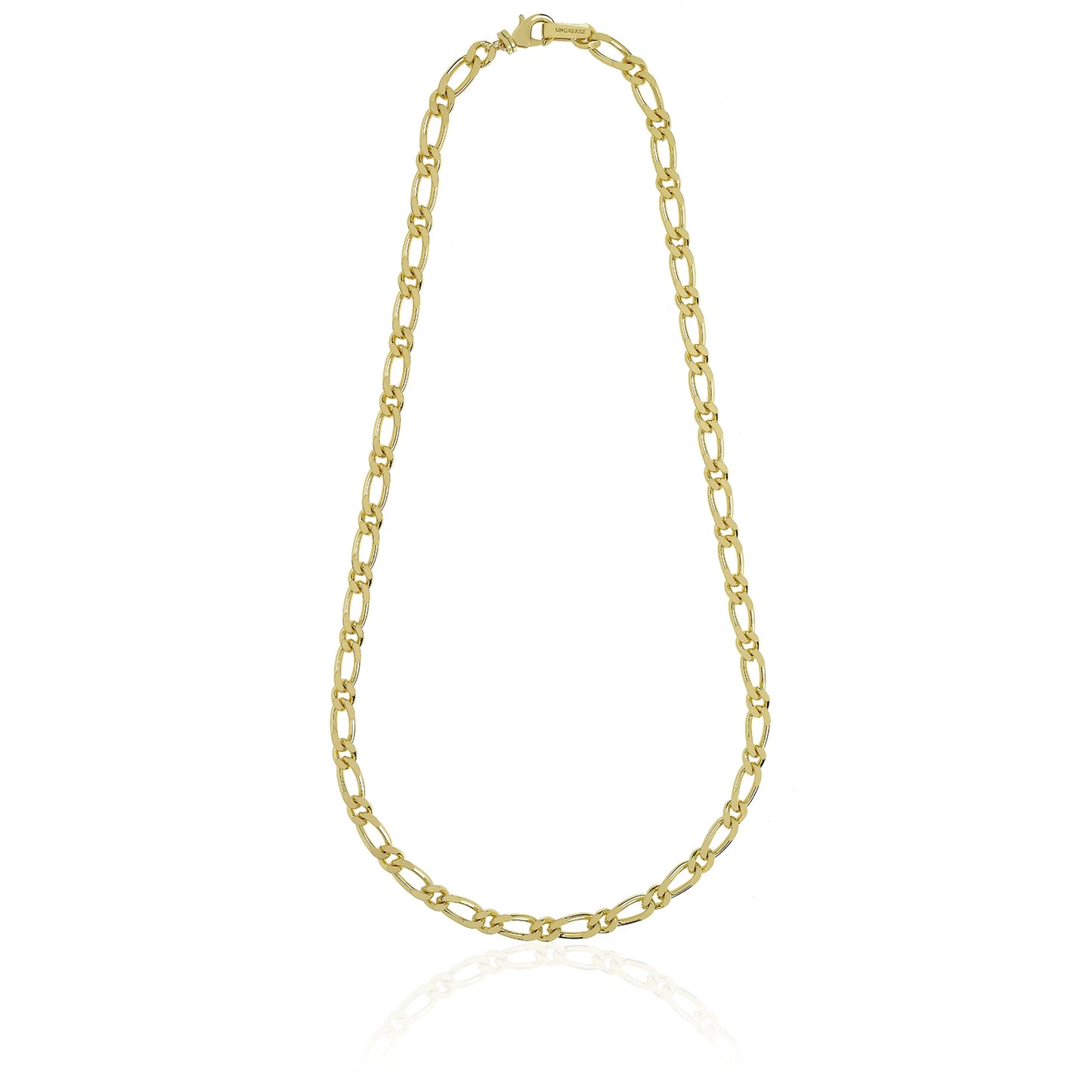 Collar Unisex Cadena Diseño baño Oro 24 Kilates