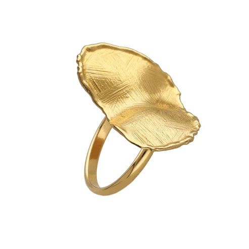 Anillo ajustable New York textura oval en Plata