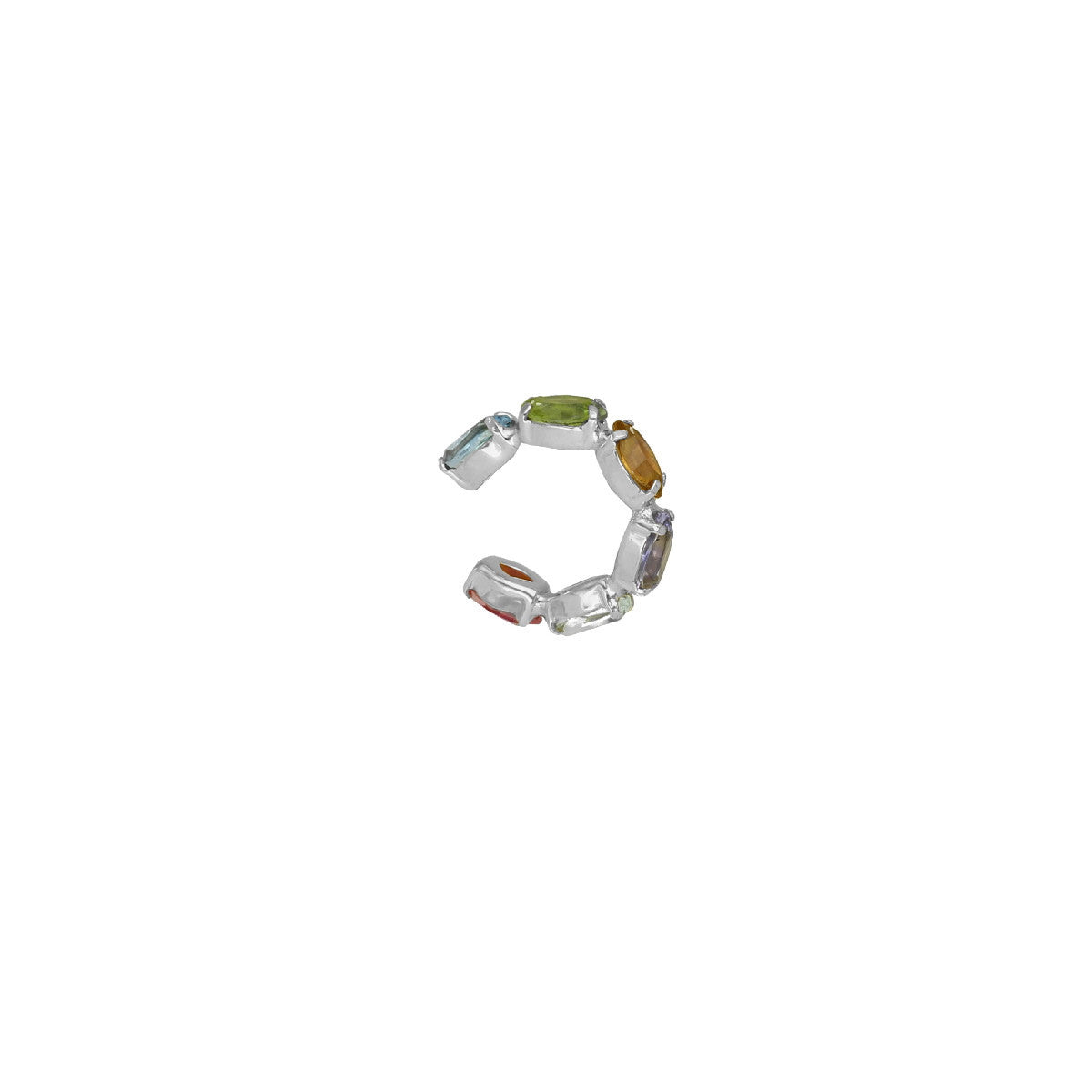 Ear cuff marquesa multicolor elaborado en plata