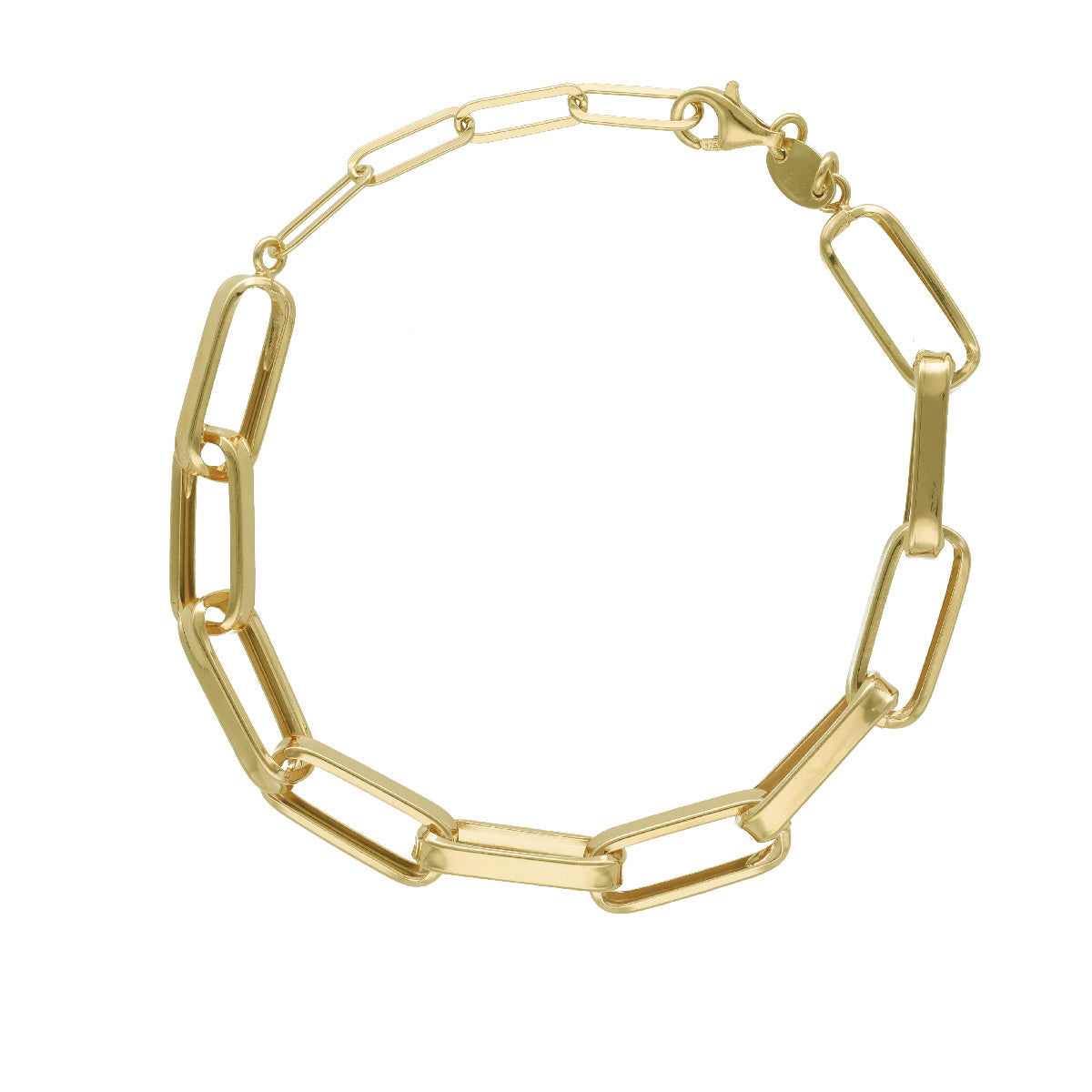 Pulsera ajustable cadena bañada en oro