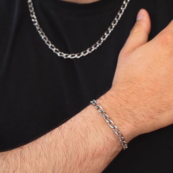 Pulsera con cadena de eslabones marinos grandes Acero Inoxidable Boccadamo Man ABR749