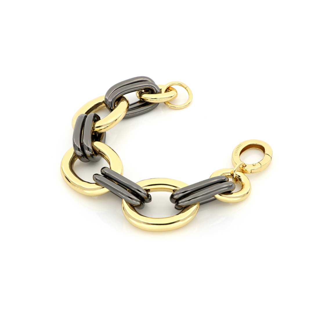 Pulsera bronce bañado en rutenio