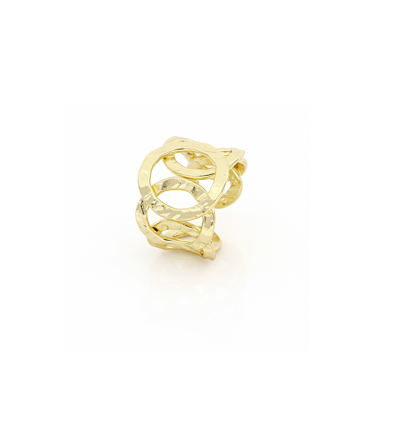 Anillo de bronce baño plata baño en oro Unoaerre