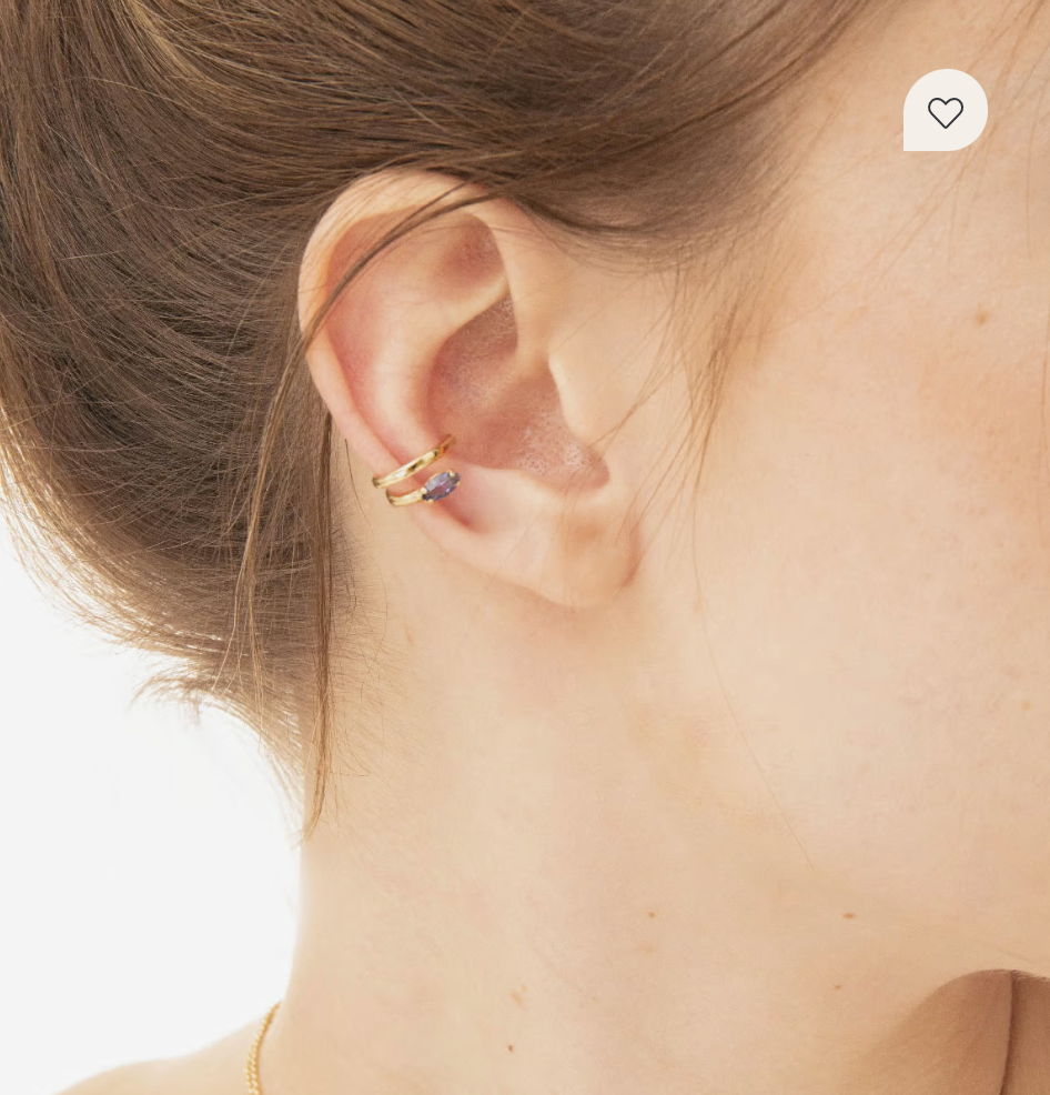 Aro EarCuff Victoria Cruz Baño Oro Morado