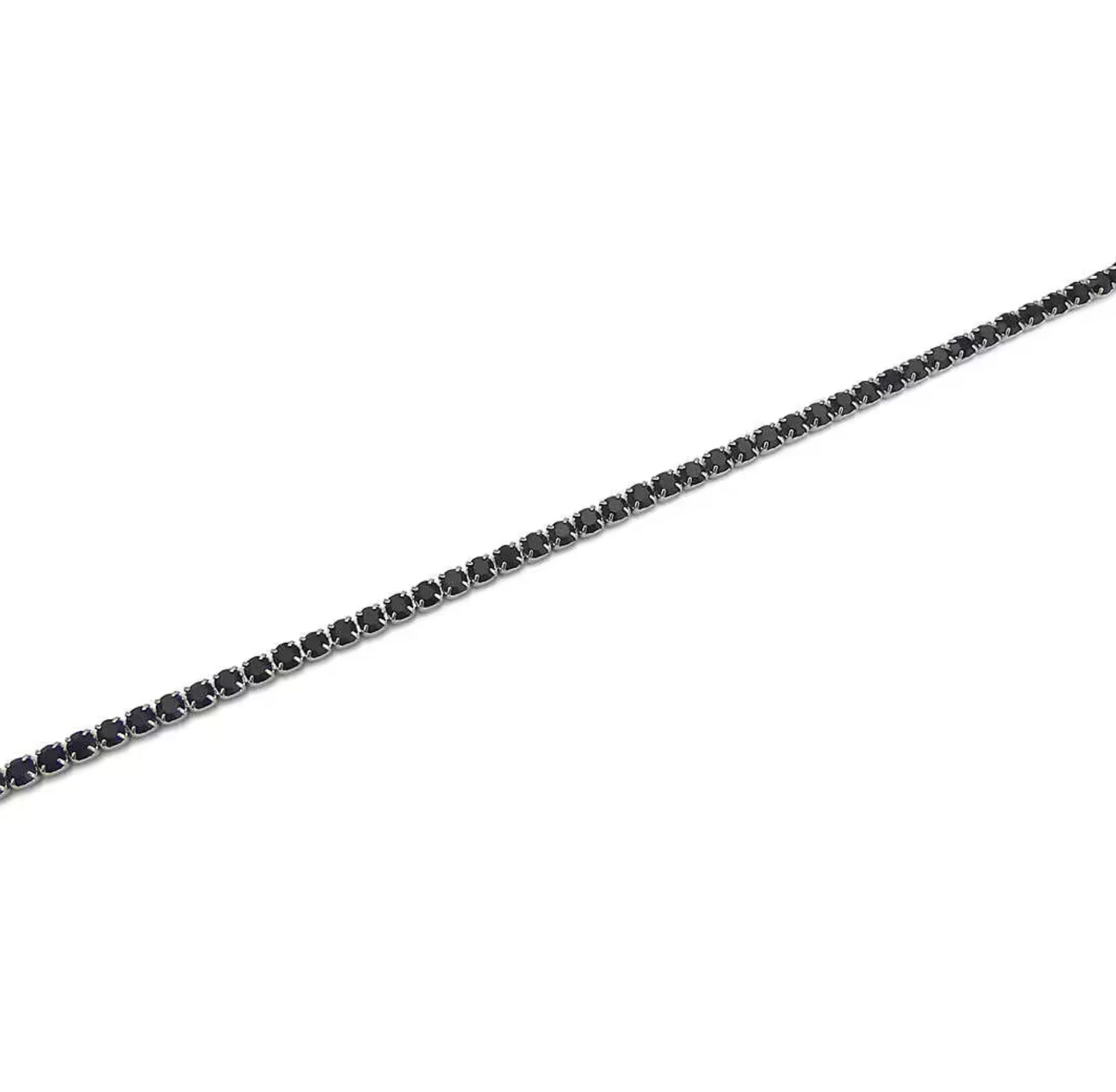 Pulsera Tenis Acero y Circonitas Negro Mya