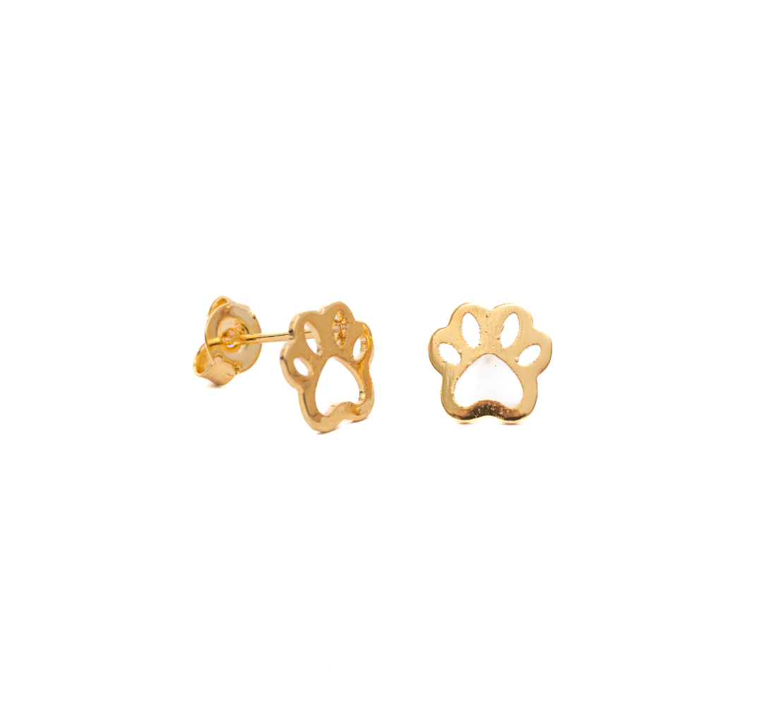 Par de aros huella de perro
