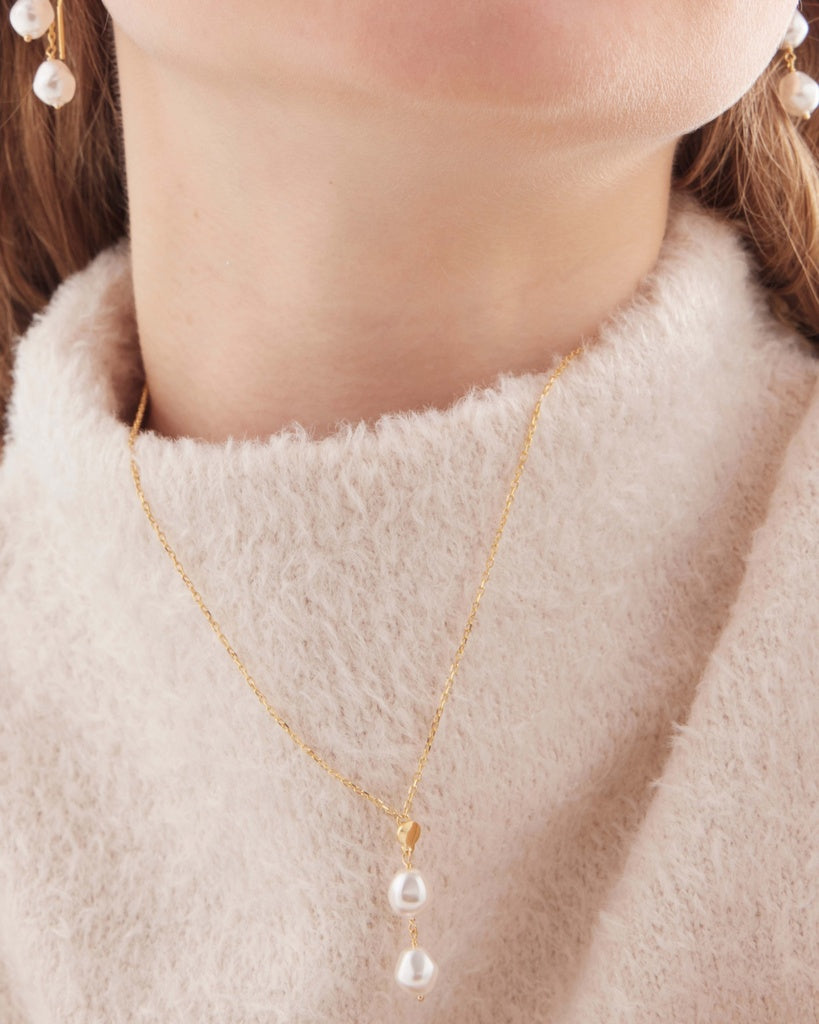 Collar corto Sera con perla barroca en Plata