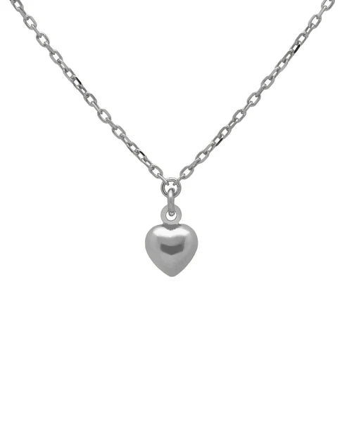 Collar corto Muá corazón pequeño en plata