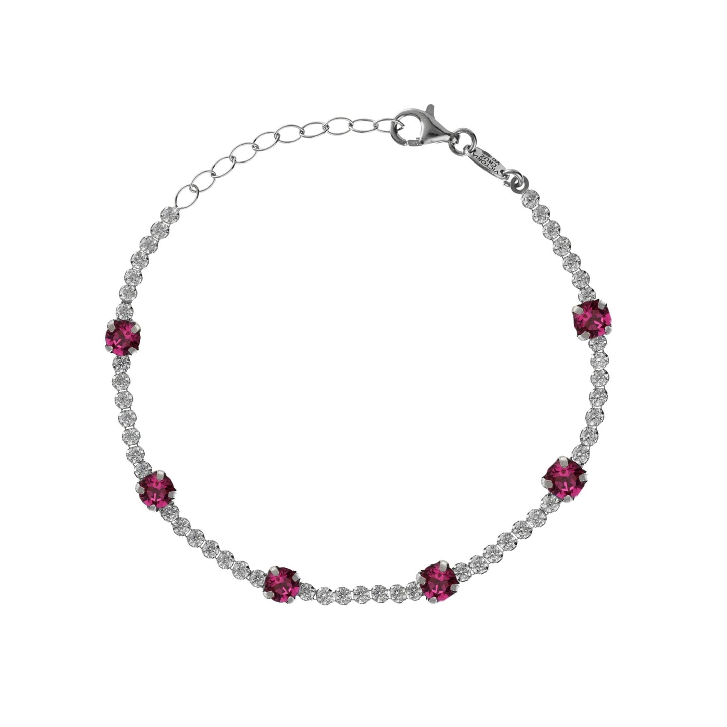 Pulsera Shine cristales riviere en Plata baño rodio