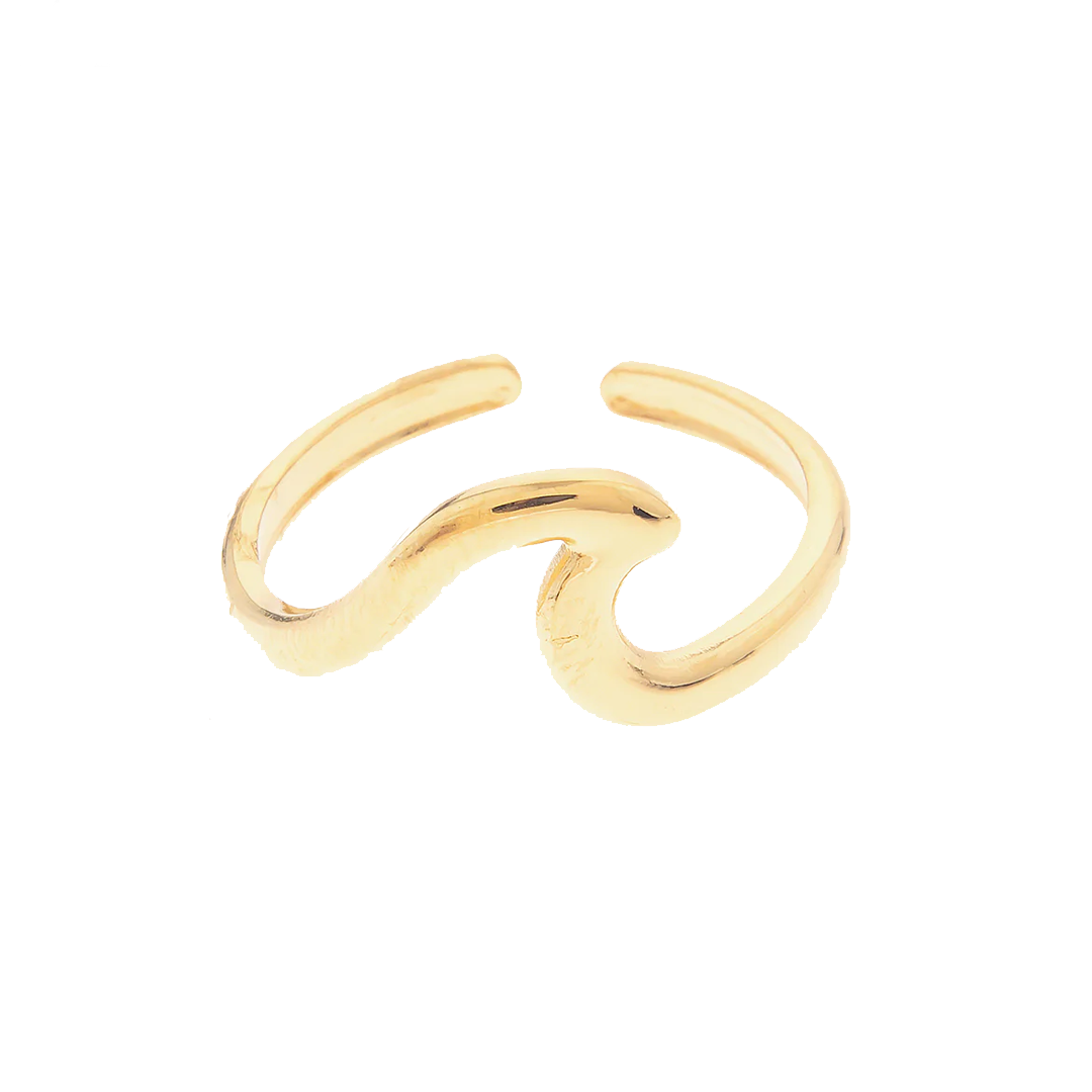 Anillo Bañado en Oro 18K ola