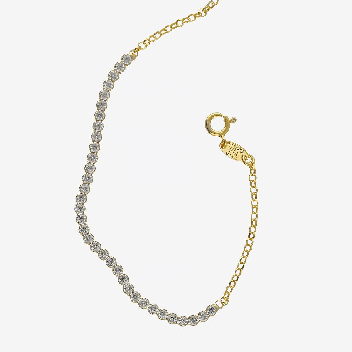 Pulsera ajustable cascada bañada en oro