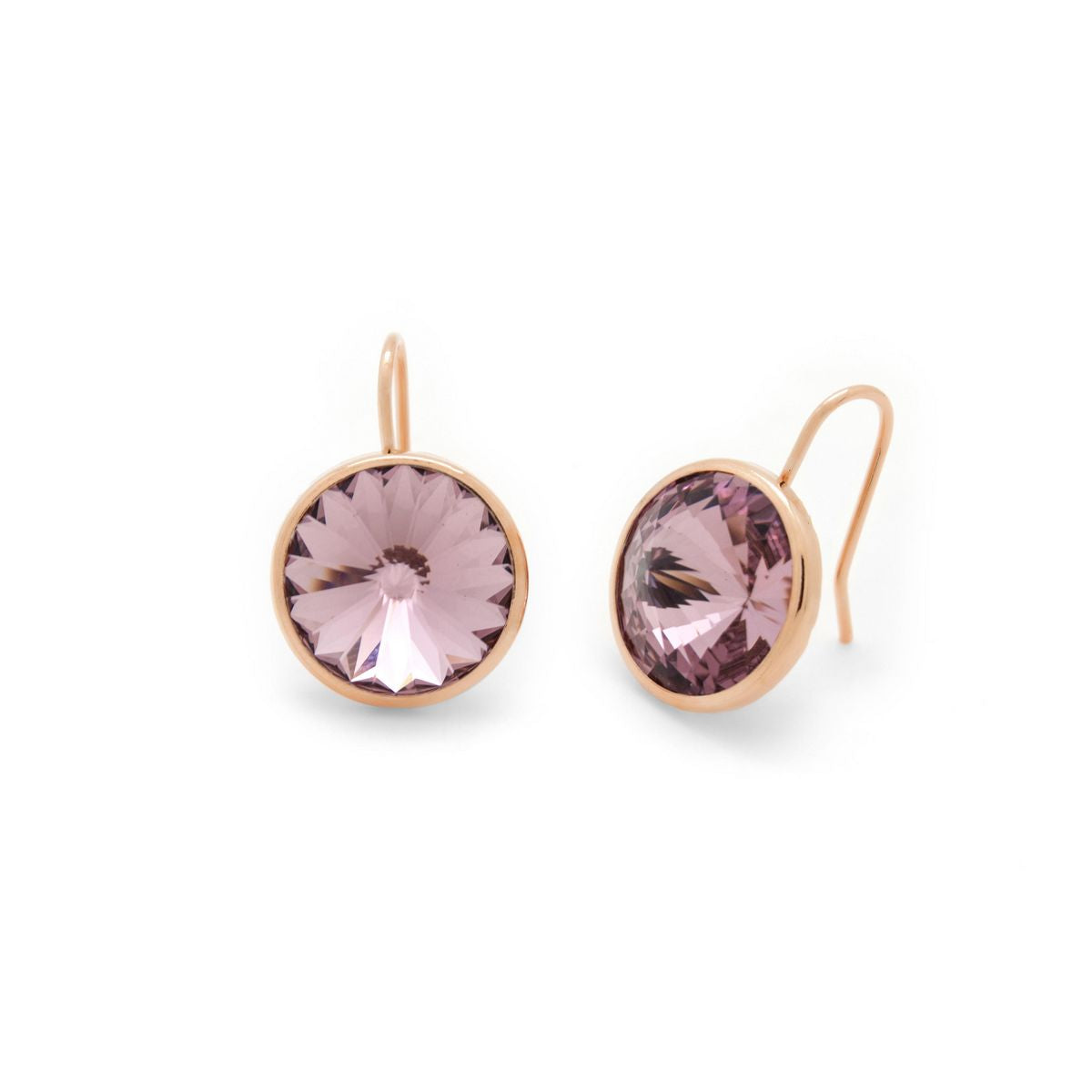 Par de Aros Basic Light Amethyst Roséo