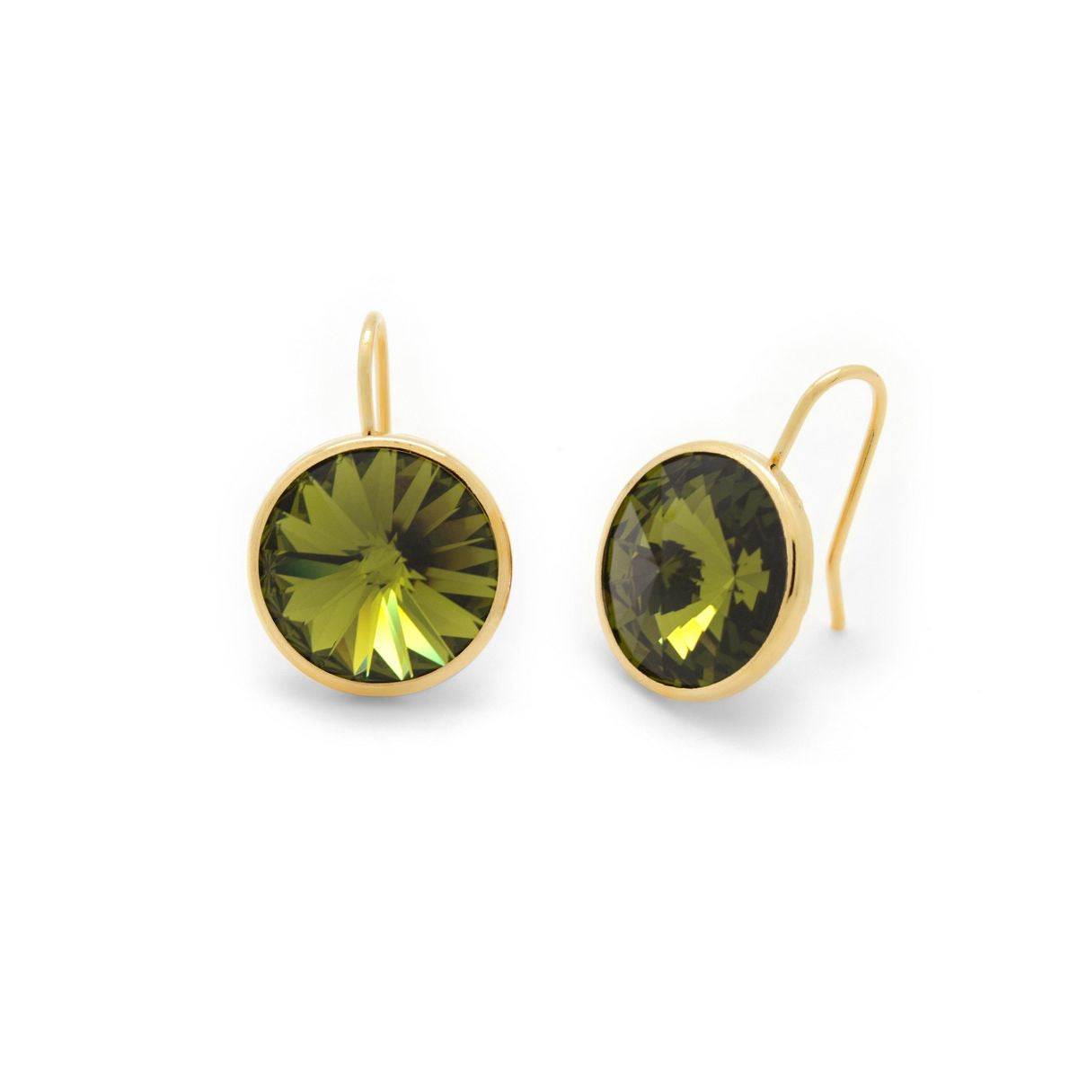 Par de Aros Basic Olivine Oro
