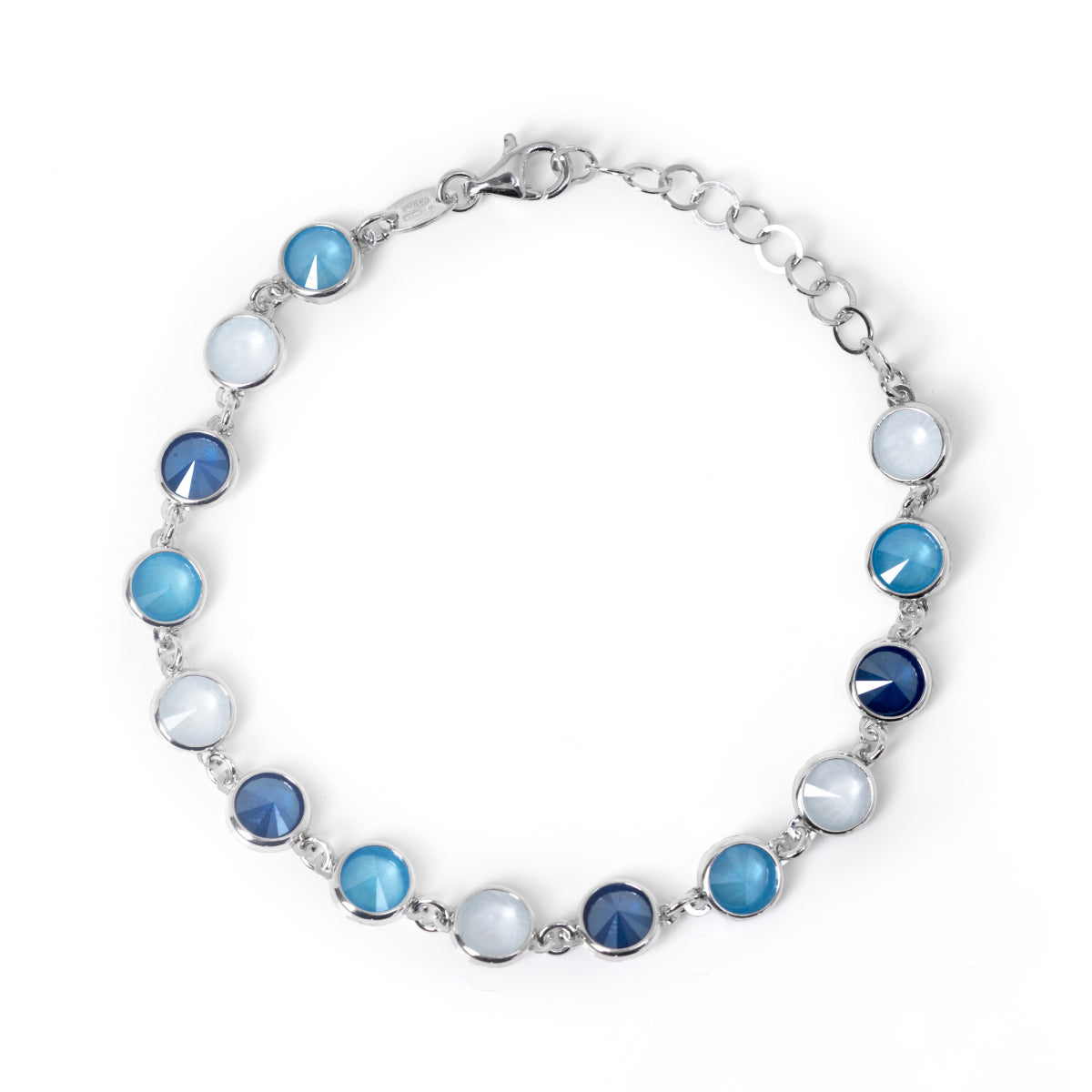 Pulsera círculos powder blue de Carmen de Plata