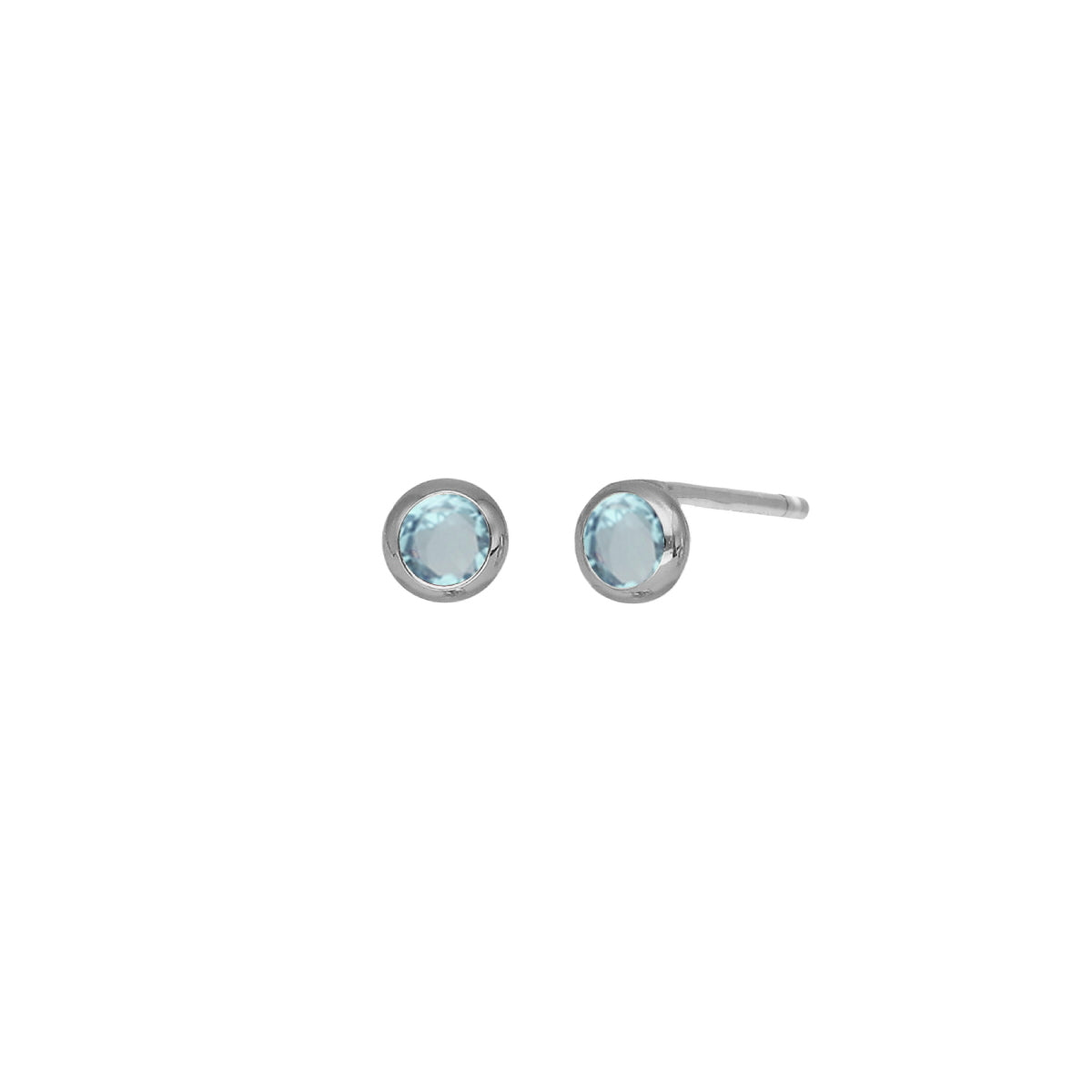 Par de Aros aquamarine de Lis de plata