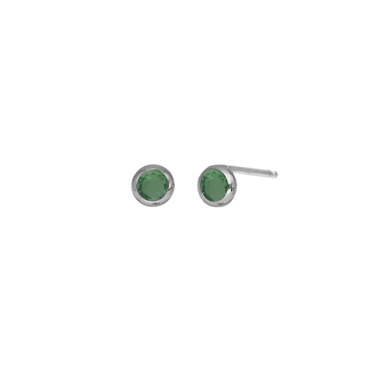 Par de Aros emerald de Lis de plata
