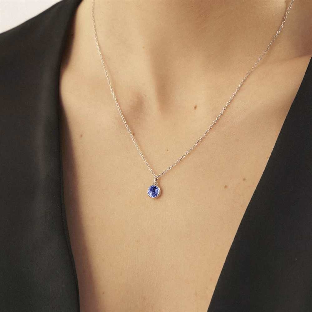 Collar Light Sapphire Basic Plata