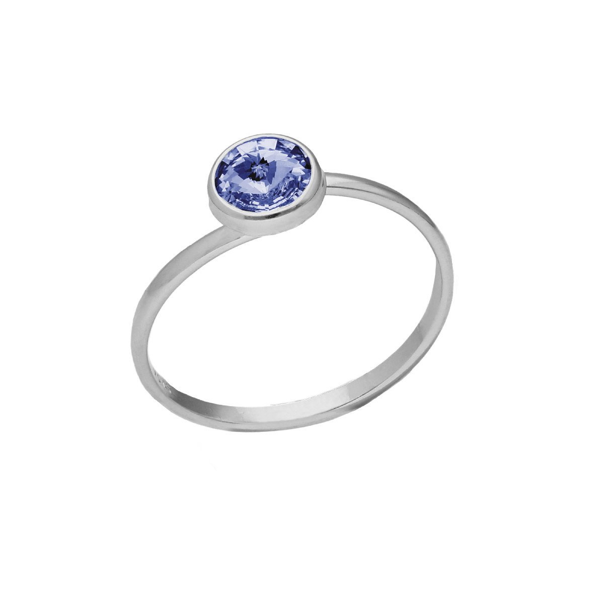 Anillo Simple Light Sapphire Basic Plata