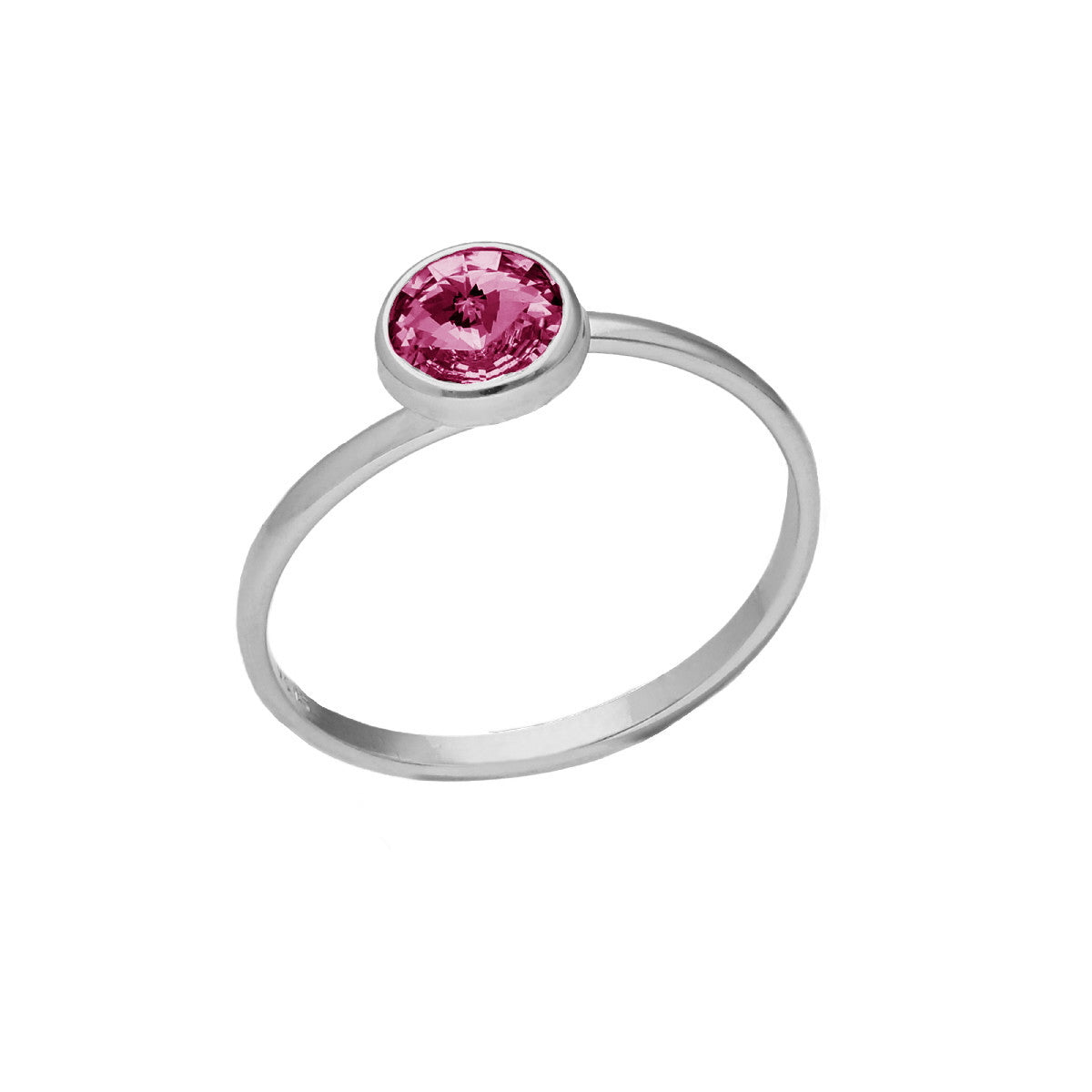 Anillo Simple Fuchsia Basic Plata