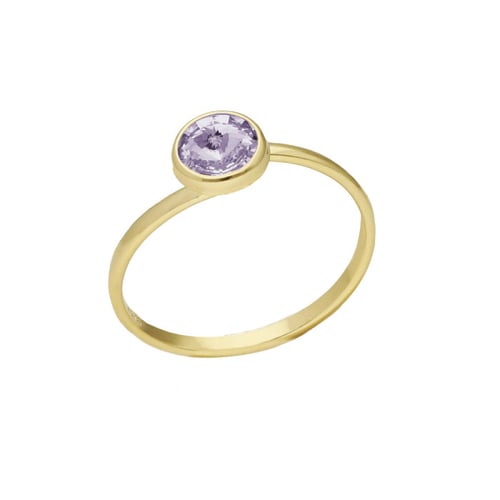 Anillo Simple Violet Basic Oro