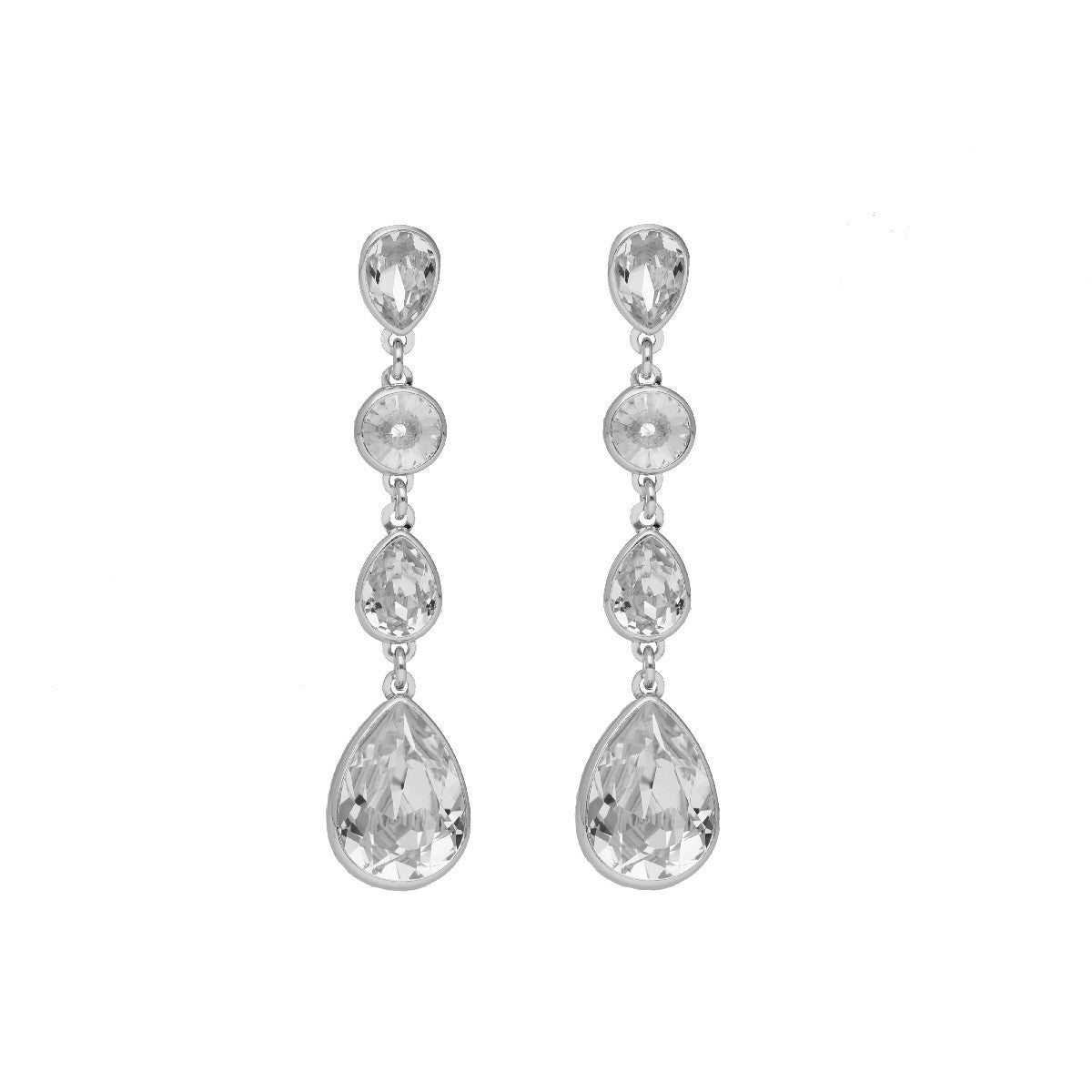 Par de aros Largos Lagrima Crystal Essent