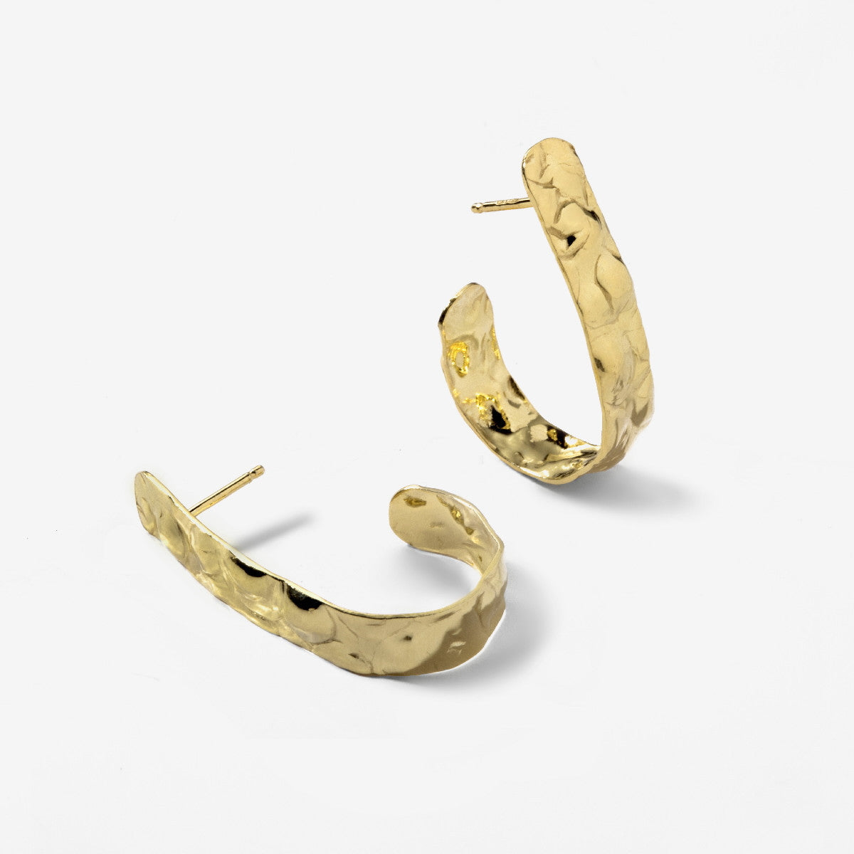 Pendientes aro textura Nilo bañados en oro