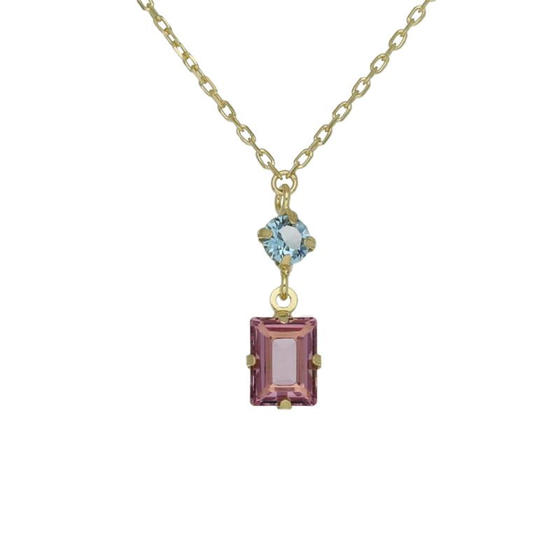 Collar de mujer bañado en oro con piedras Swarovski®