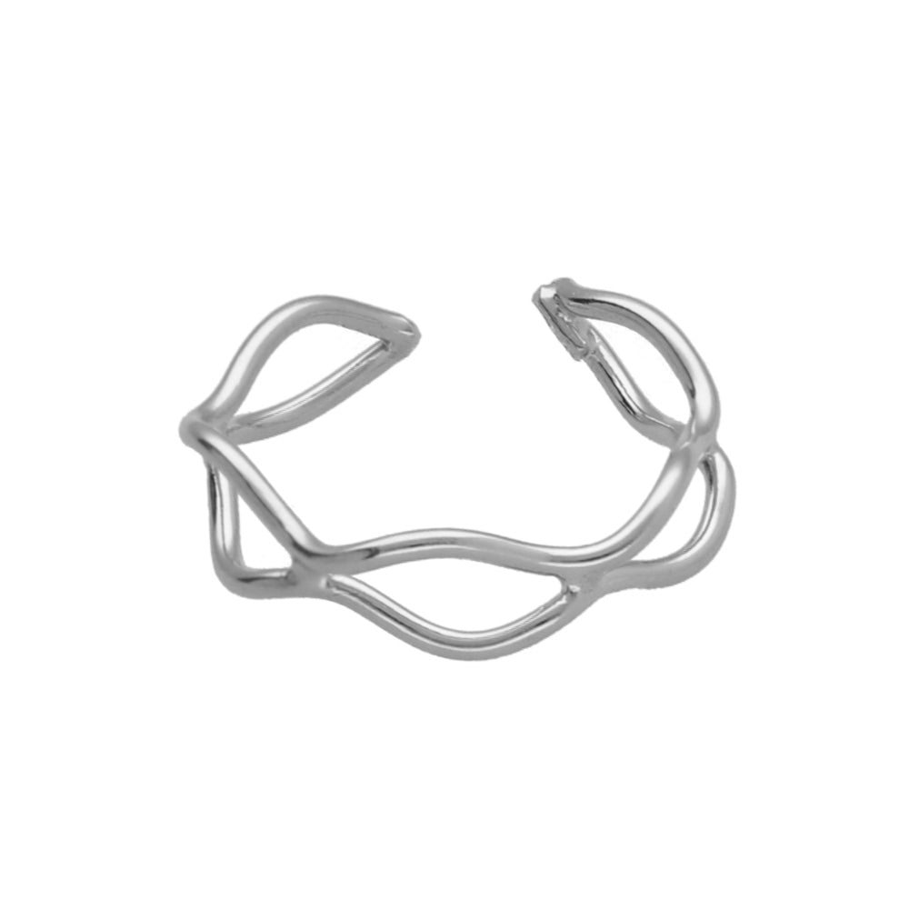 Anillo ondas Viena elaborado en plata