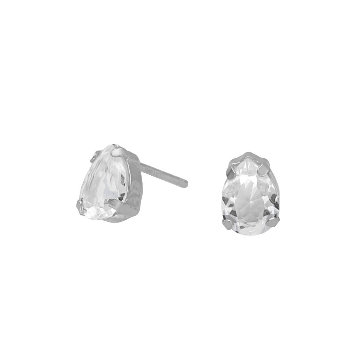 Par de aros lagrima de Eunoia elaborados en plata