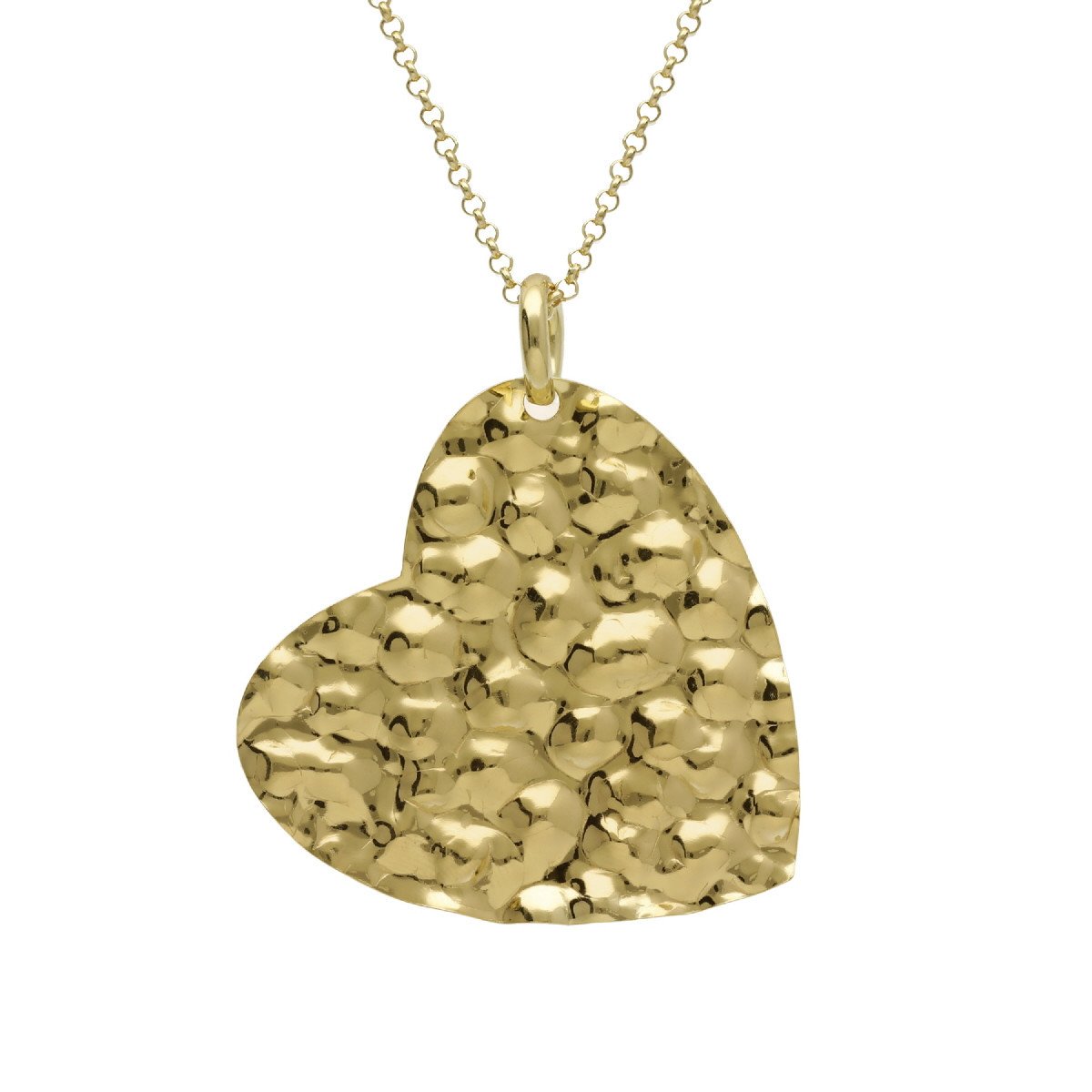 Collar corazón Ghana bañado en oro