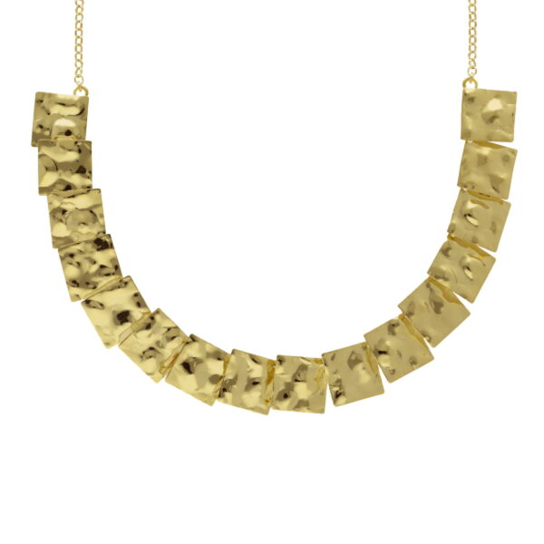 Collar cuadrados Ghana bañado en oro