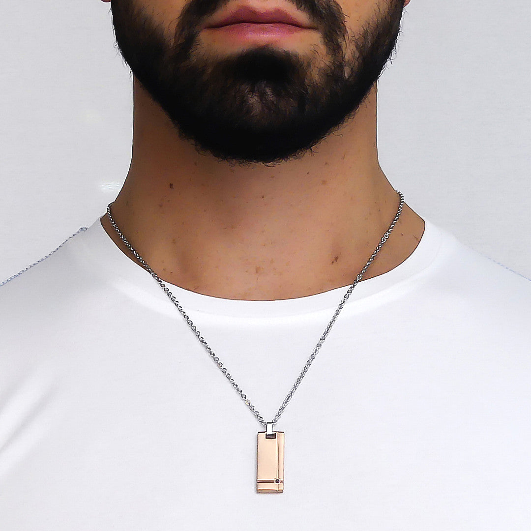 Collar de Acero Inoxidable Boccadamo Hombre AGR206R