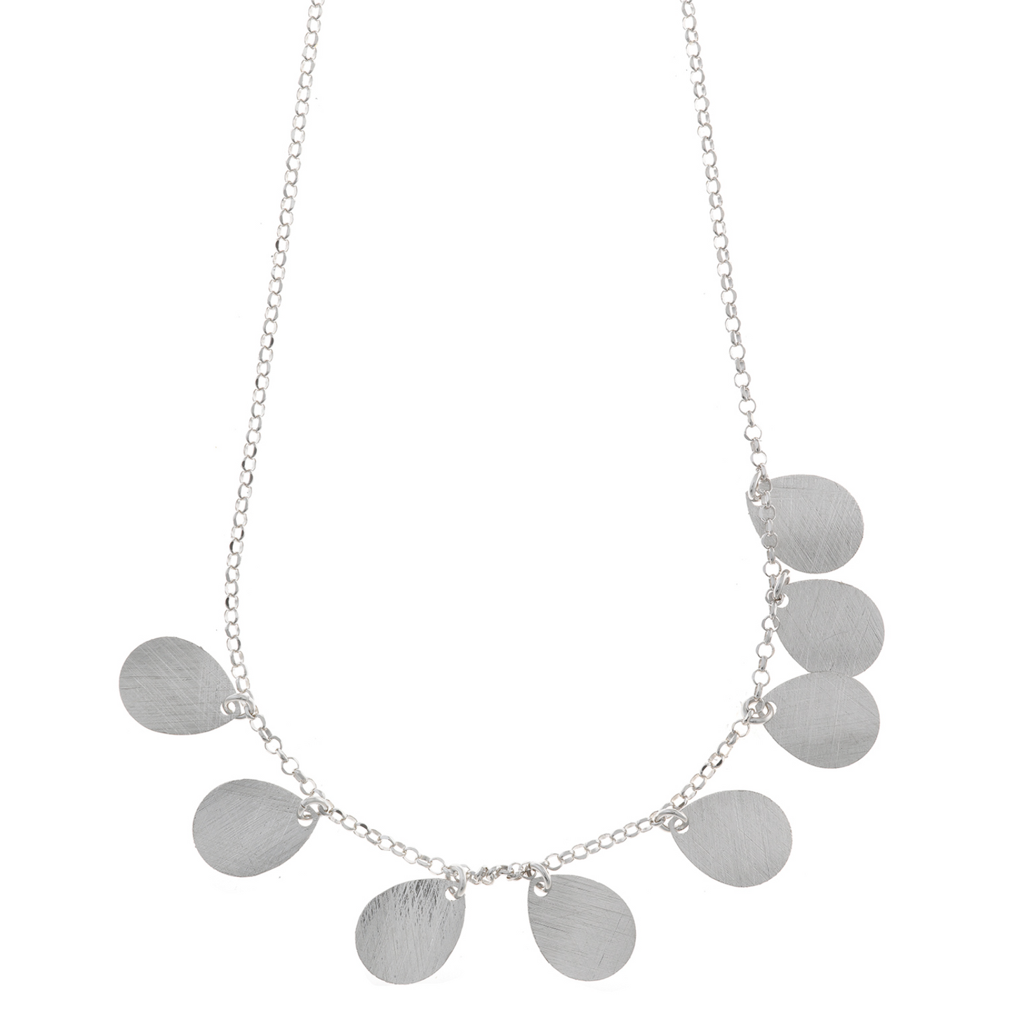 Collar Plata Rodio Cadena Peras