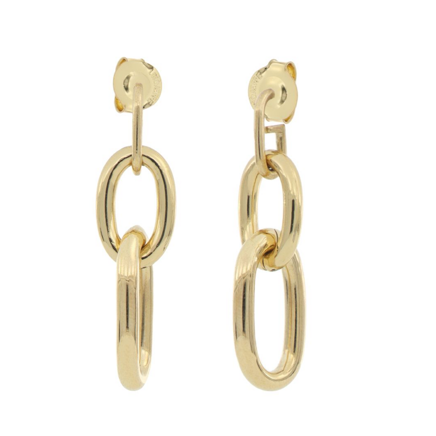 Par de Aros de bronce dorado