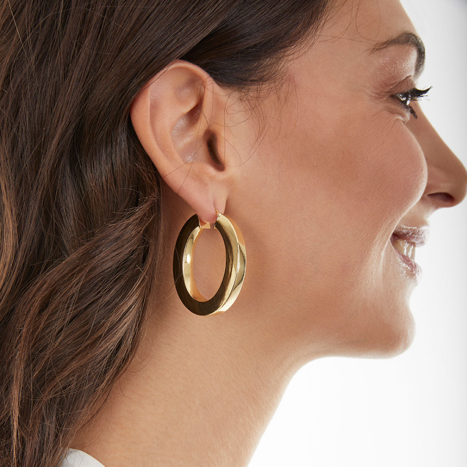 Par de Aros de bronce dorado