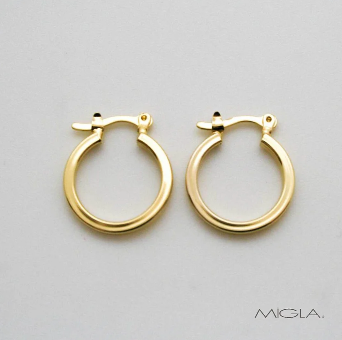 Argollas Gold de tubo cuadrado 17/2.1 Migla