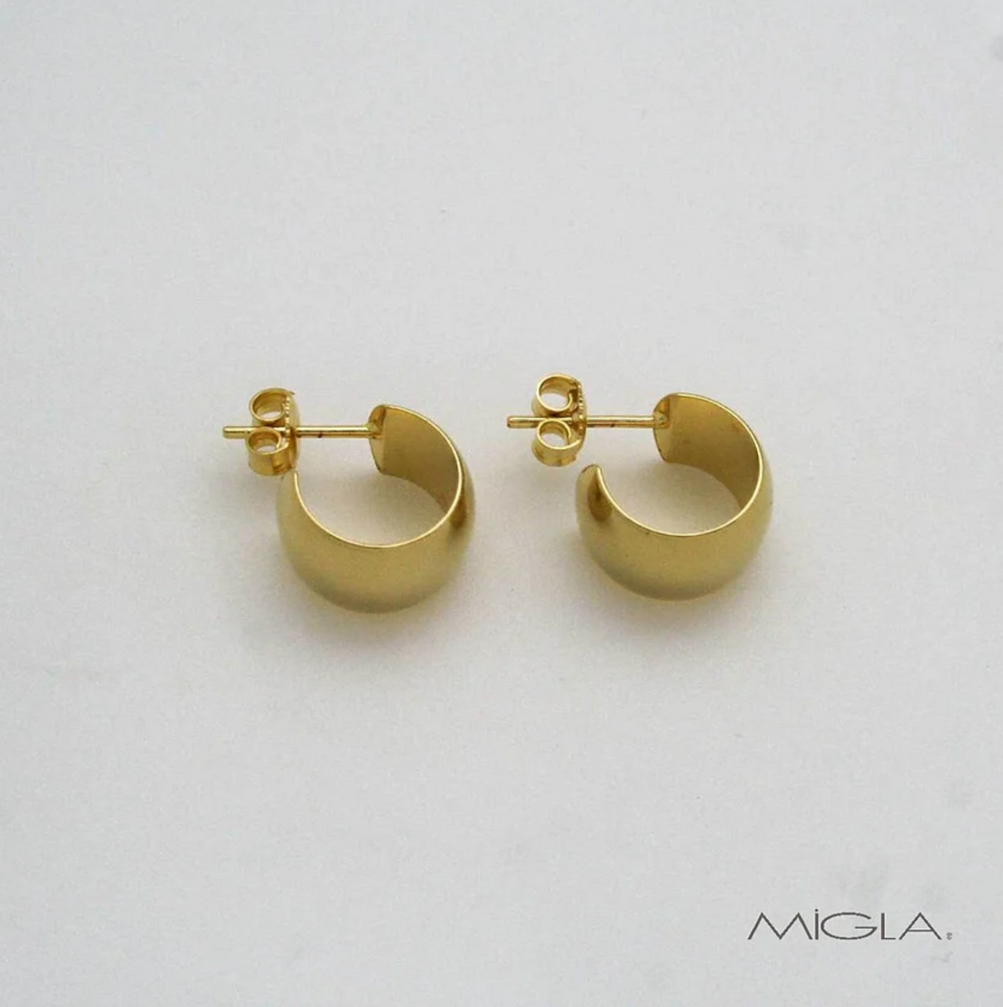 Argollas Gold Solid media caña 14/9.2 Migla