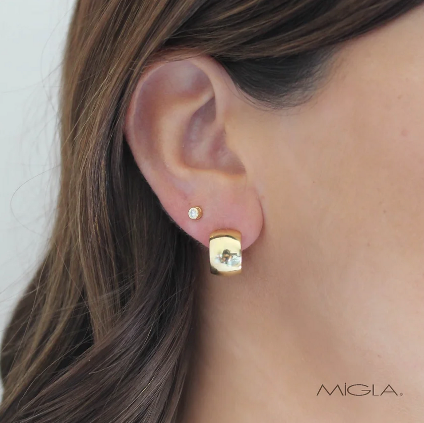Argollas Gold Solid media caña 14/9.2 Migla
