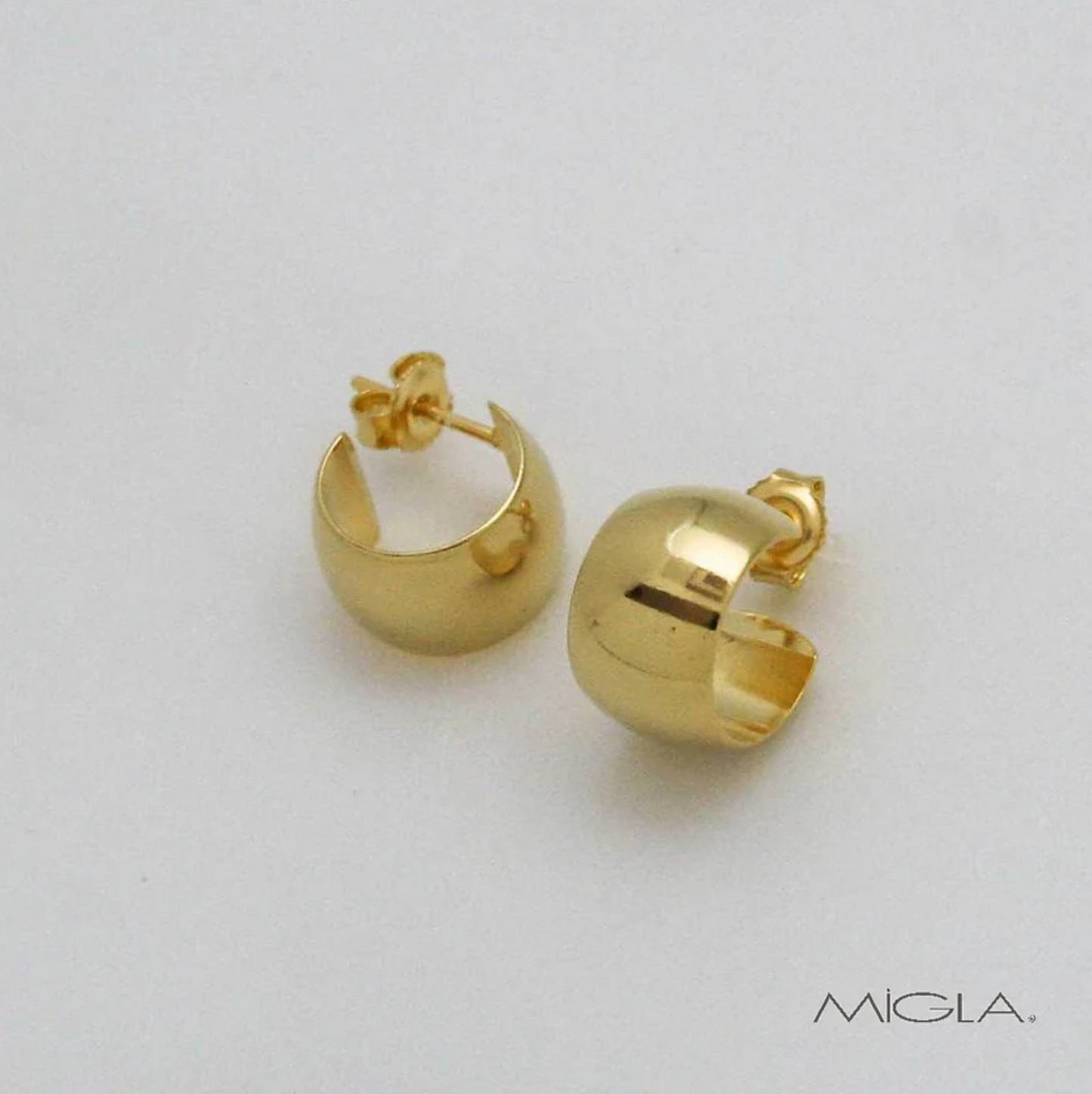 Argollas Gold Solid media caña 14/9.2 Migla